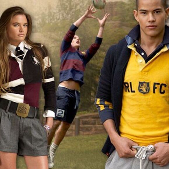 Rugby Ralph Lauren Fall 2008 Black, Navy, White & Yellow Stretch Polo Shirt - Picture 12 of 16